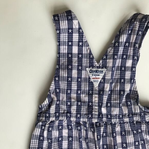 Oshkosh pleated denim star print overalls 24m - Picture 5 of 5